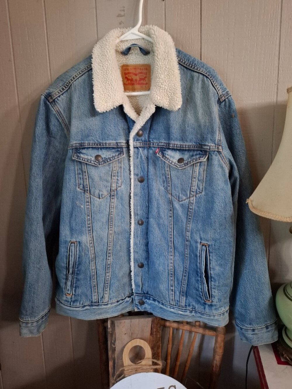 Vintage Levi's Sherpa Lined Coat Jacket Size Large